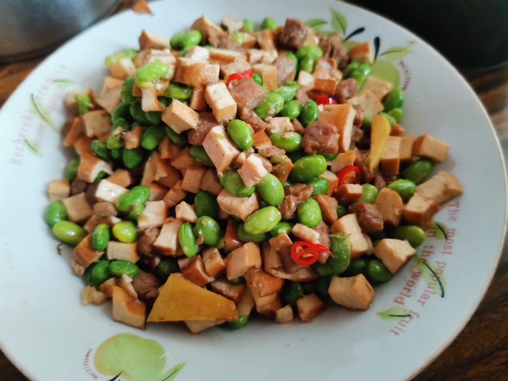 超下饭的毛豆米干子炒肉