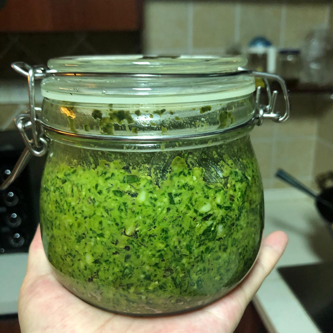 面包绝配！罗勒青酱！【美味减脂餐】