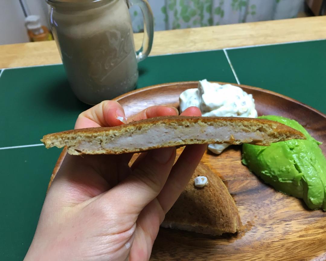 天然酵种芋泥松饼的做法