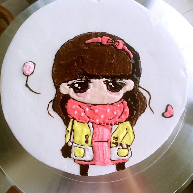 栋栋的辣妈做的手绘蛋糕图案