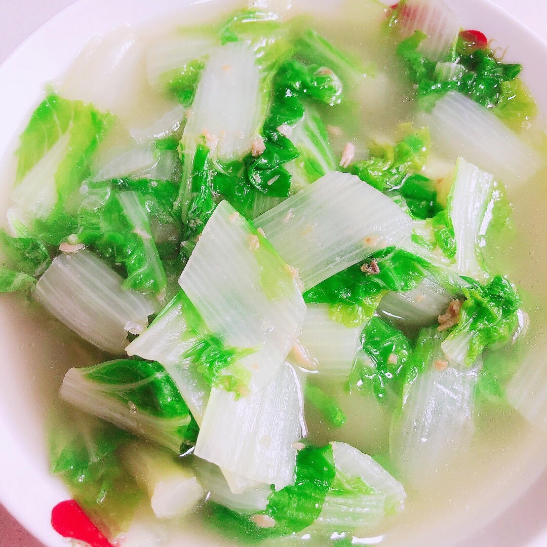 王小咪和桂小嘿做的开洋杭白菜