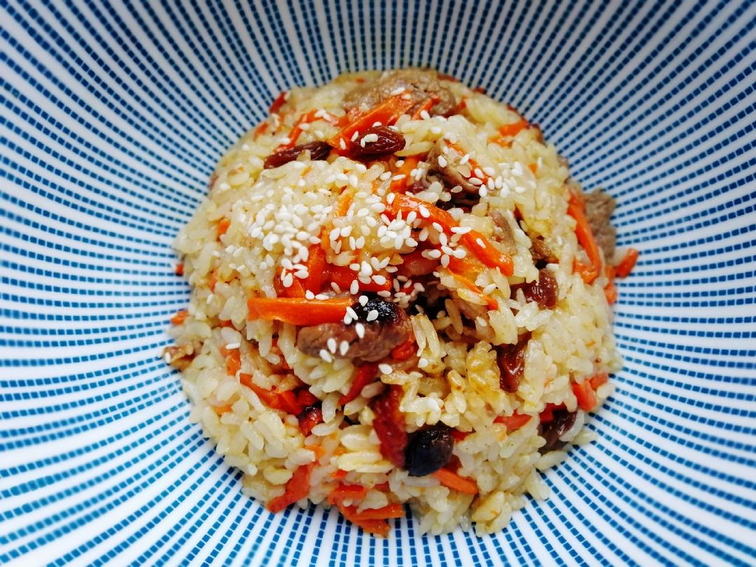 超好吃的非正经羊肉手抓饭的做法