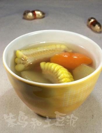 雪莲果甜玉米汤的做法