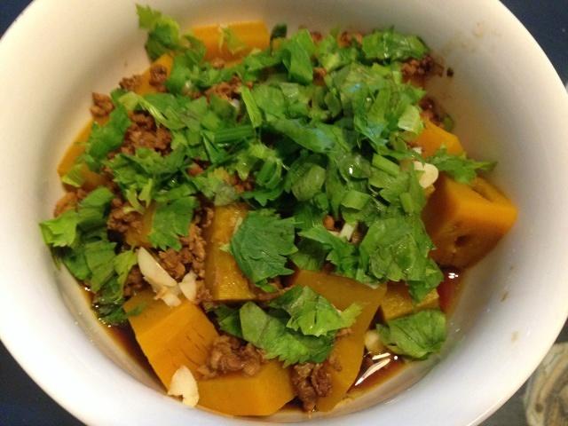 肉沫蒸南瓜的做法