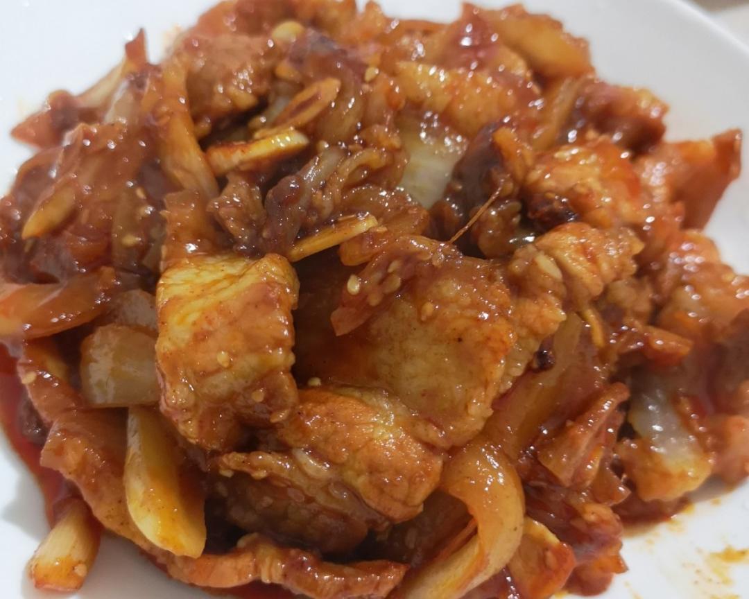 韩式辣酱嫩烤五花肉（平底锅版）的做法