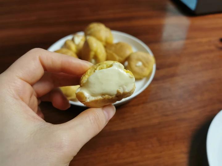 简单易成功的奶油小泡芙做法