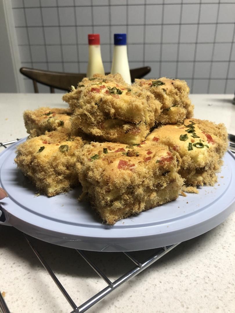 肉松小贝（柔软戚风蛋糕的制作方法+肉松小方）
