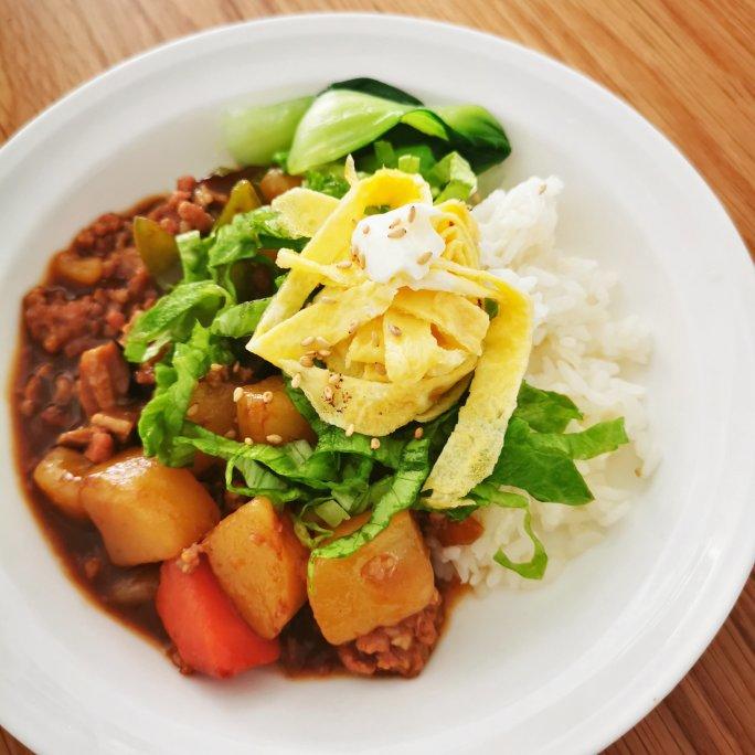 ㊙️香菇土豆肉沫拌饭❗️比外卖还好吃