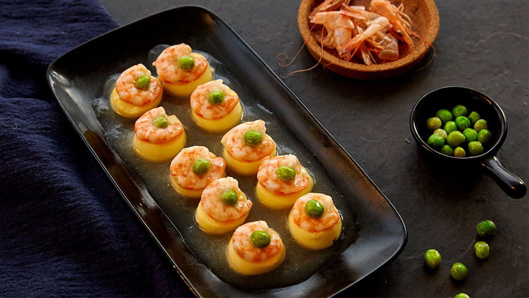 日本豆腐蒸虾仁-米博多功能烹饪机的做法