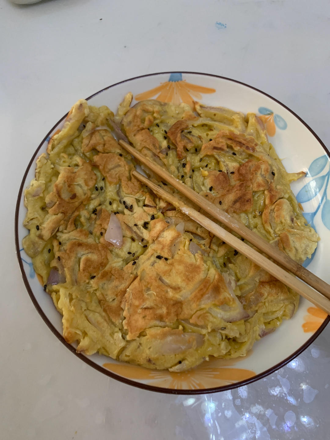 比肉饼好吃的洋葱鸡蛋煎饼