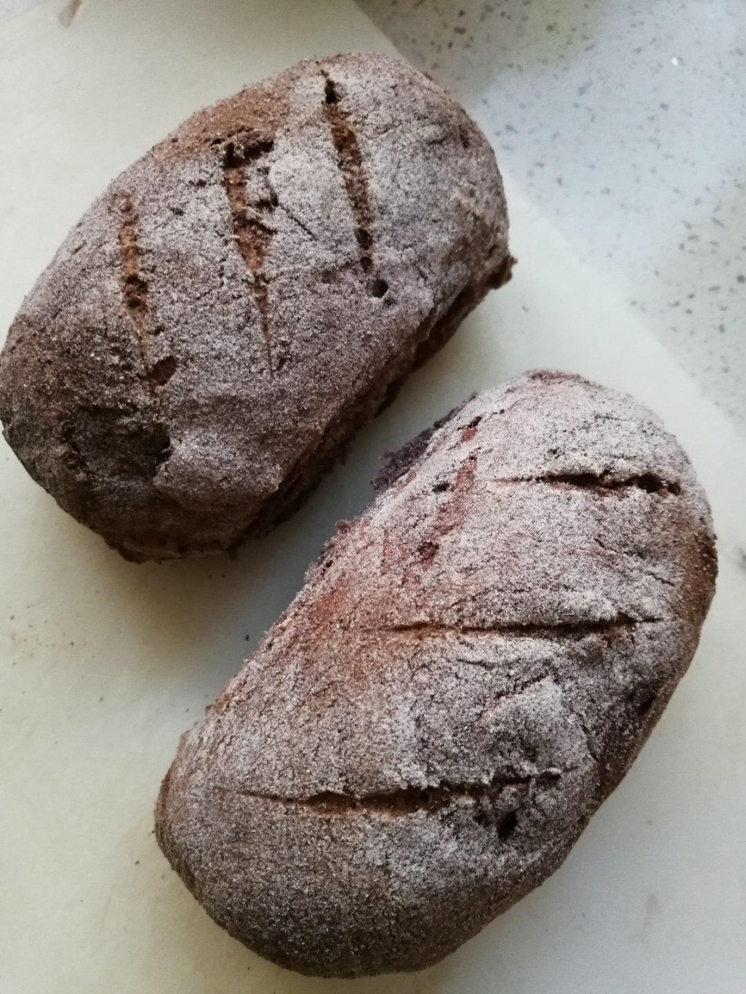 全麦蔓越莓软式欧包（免揉）