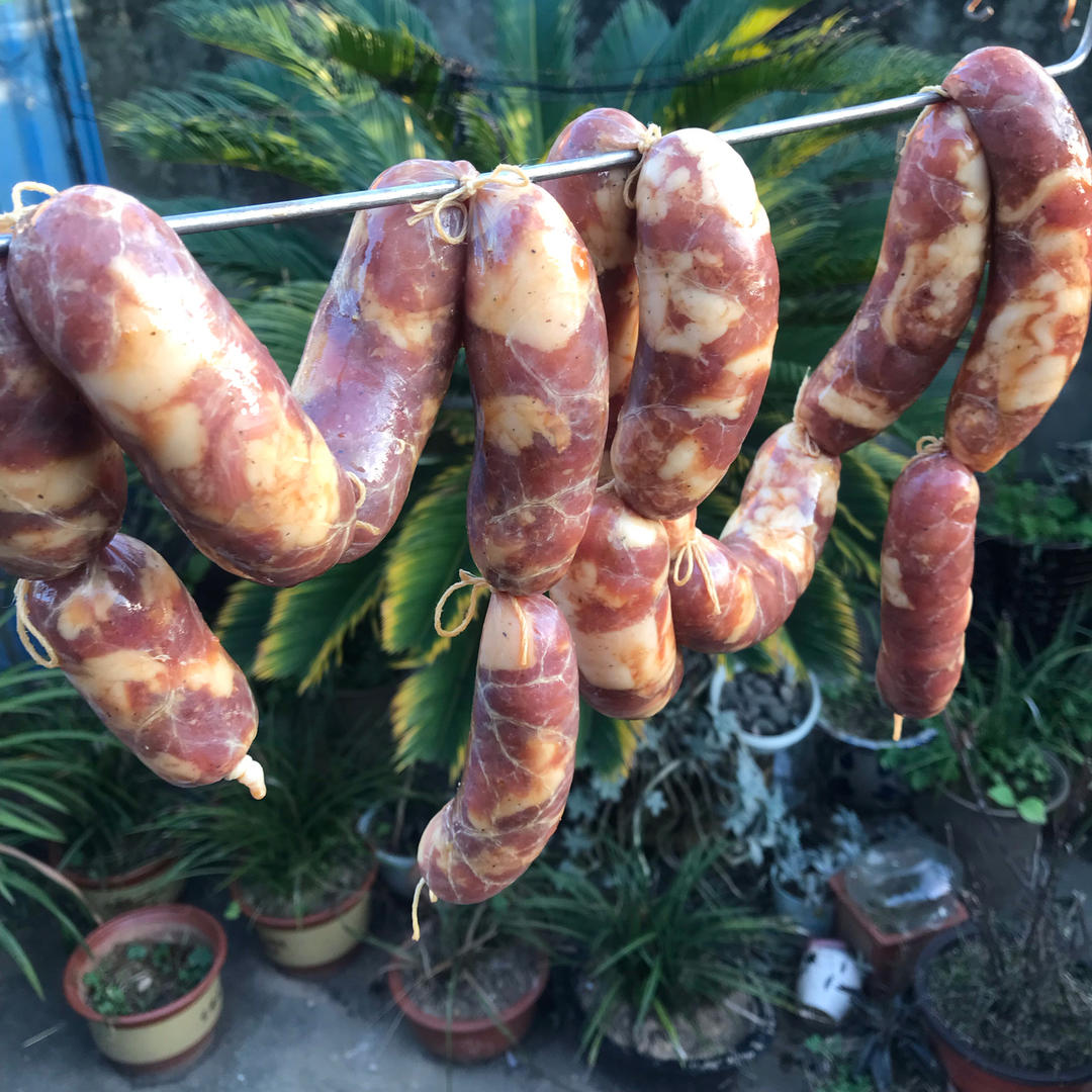 自制腊肠，灌香肠，苏式香肠