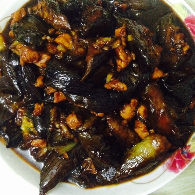 红烧肉末茄子