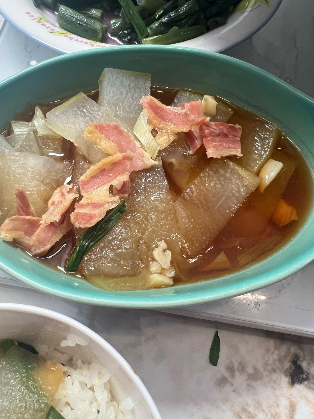 腊肉蒸冬瓜
