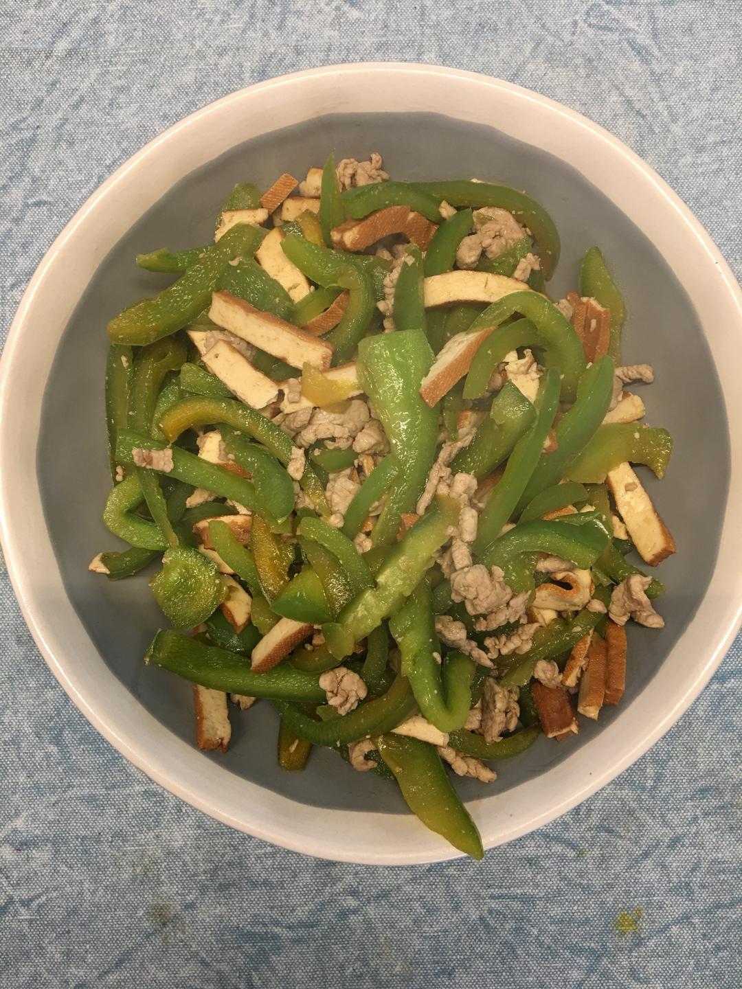 青椒豆干肉丝