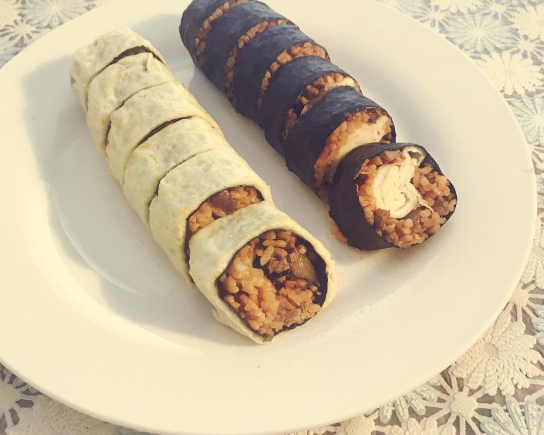 韩式炒饭紫菜包饭