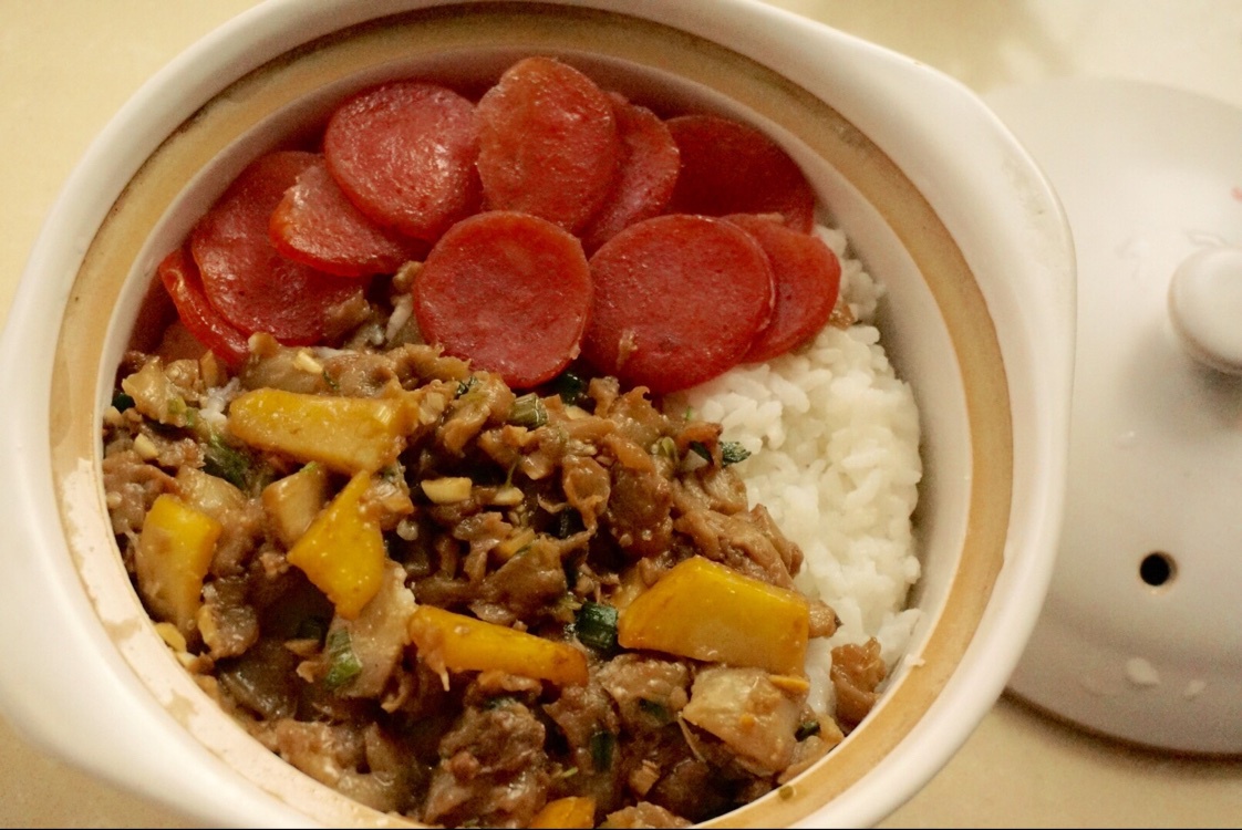 鱼香茄子煲饭