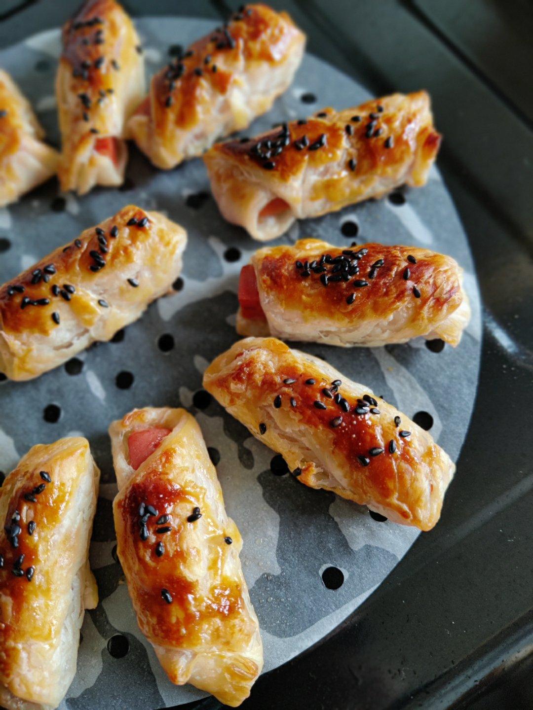 谭老师美食课堂——手抓饼鱼肠卷（烤箱版）