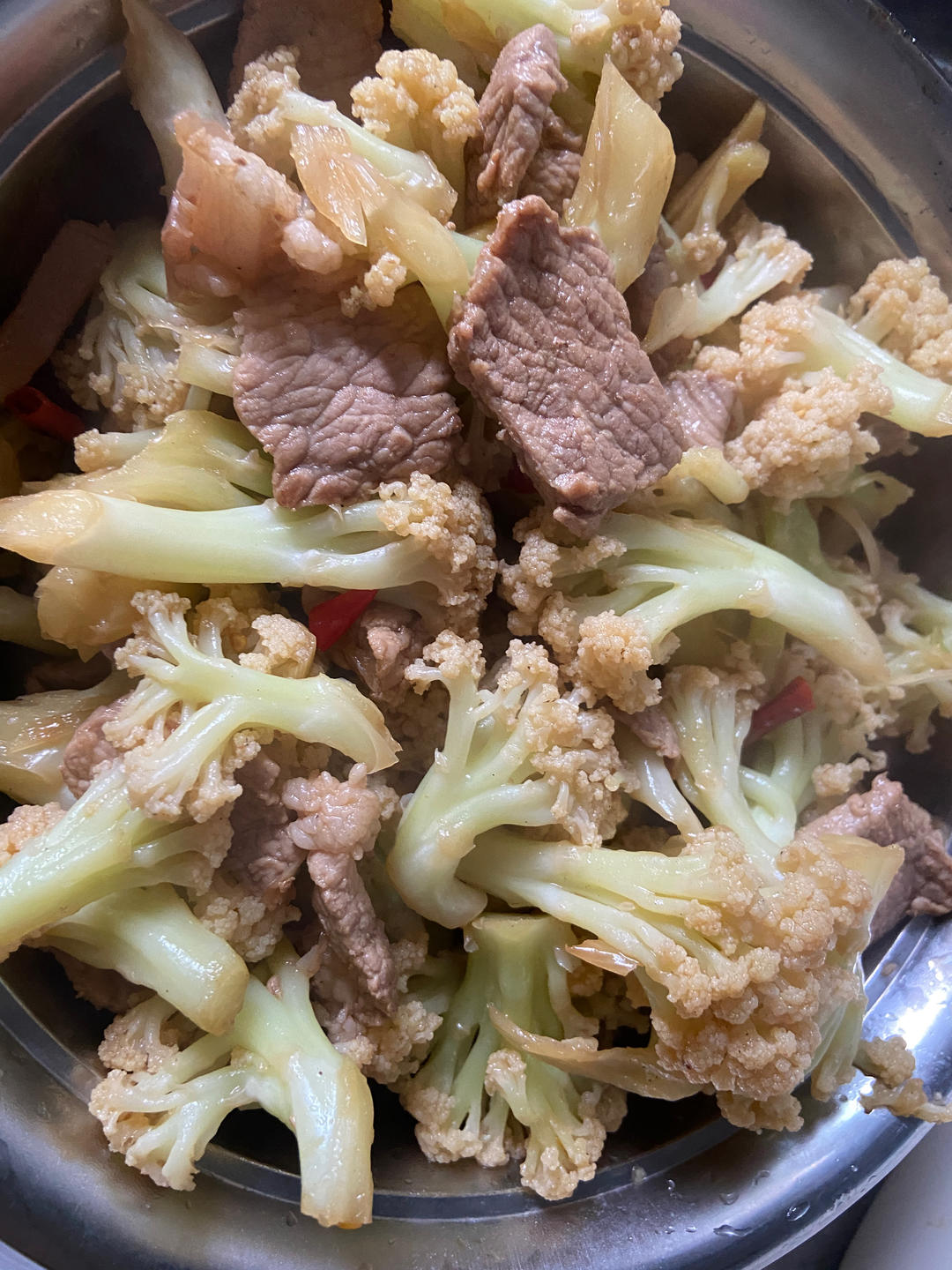 干煸菜花（花菜炒肉）