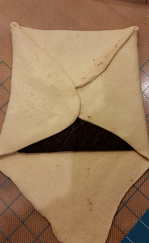 巧克力可可扭结面包 巧克力辫子面包 100%中种法 冷藏发酵法 丹麦面包的做法 步骤6