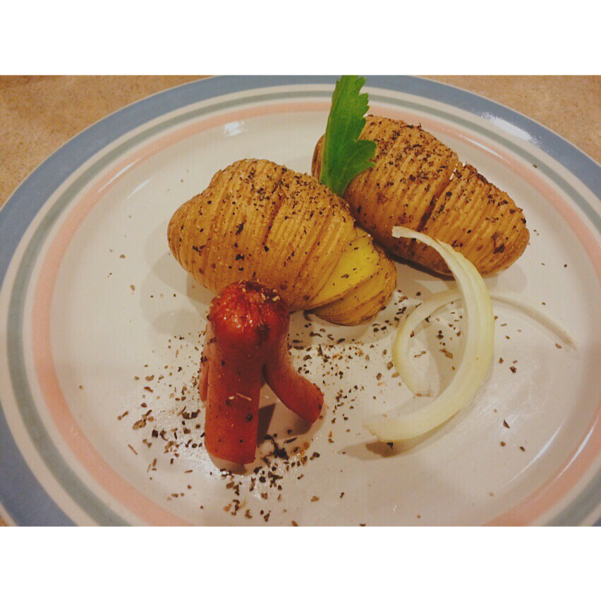 瑞典烤土豆 Hasselback baked potato