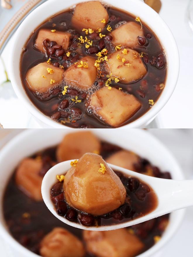 桂花红豆芋头甜汤的做法