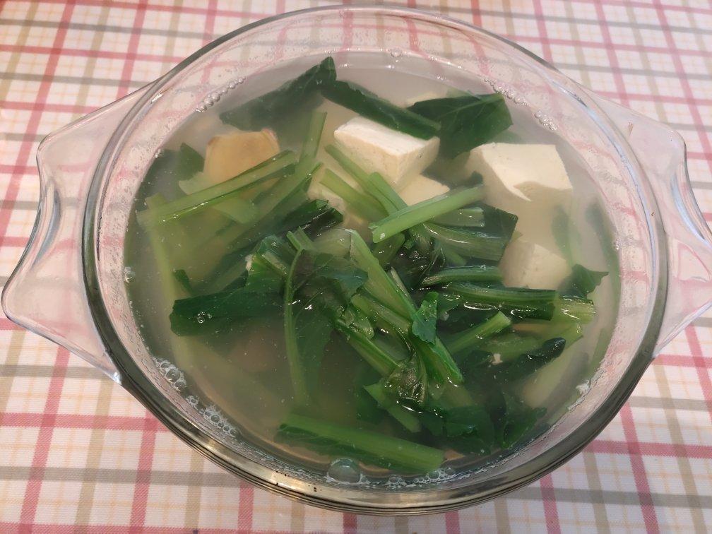 原汁原味小白菜豆腐汤