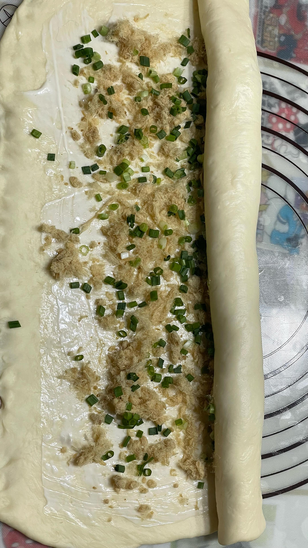 香葱肉松手撕吐司