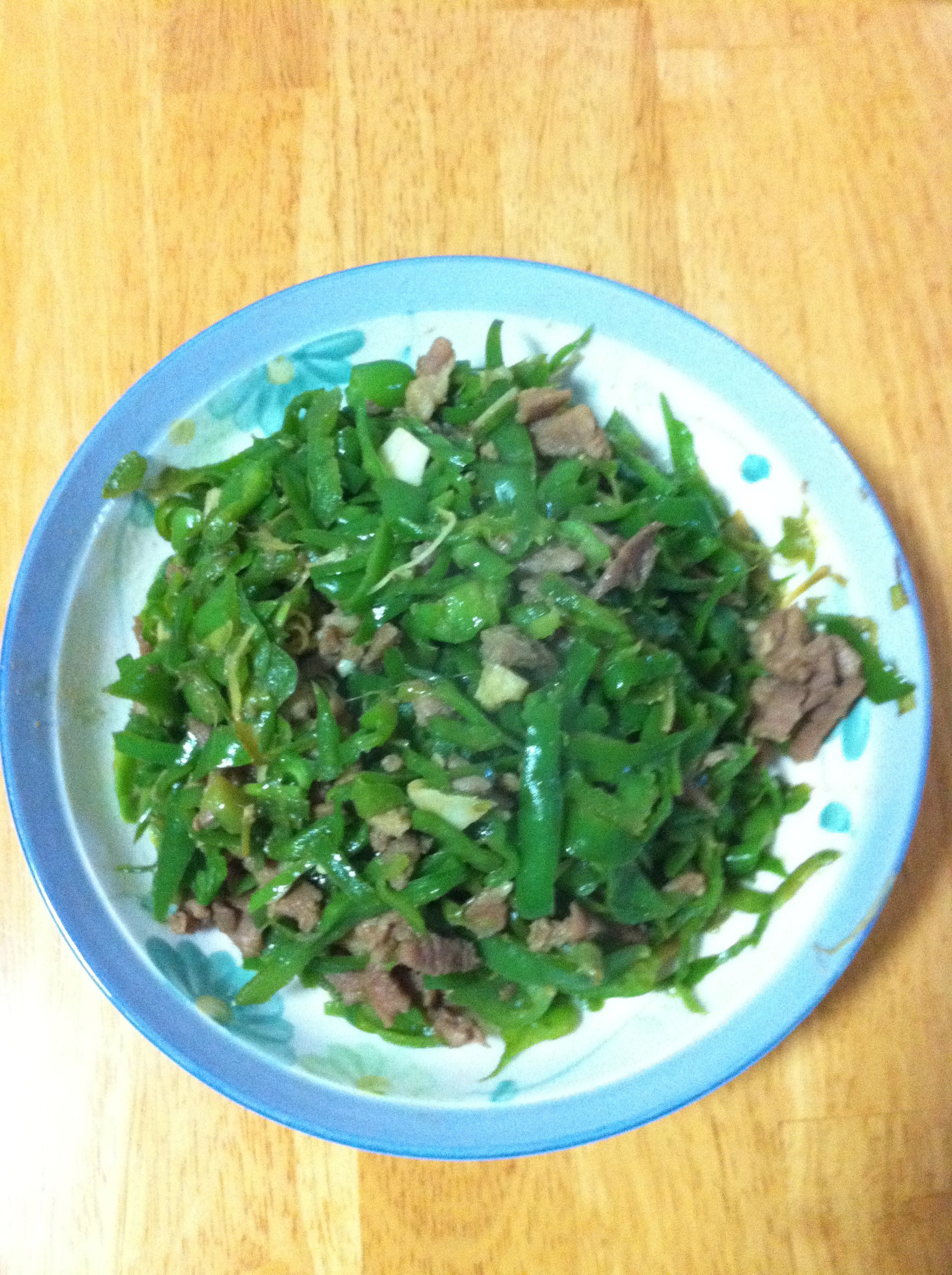 青椒炒肉丝
