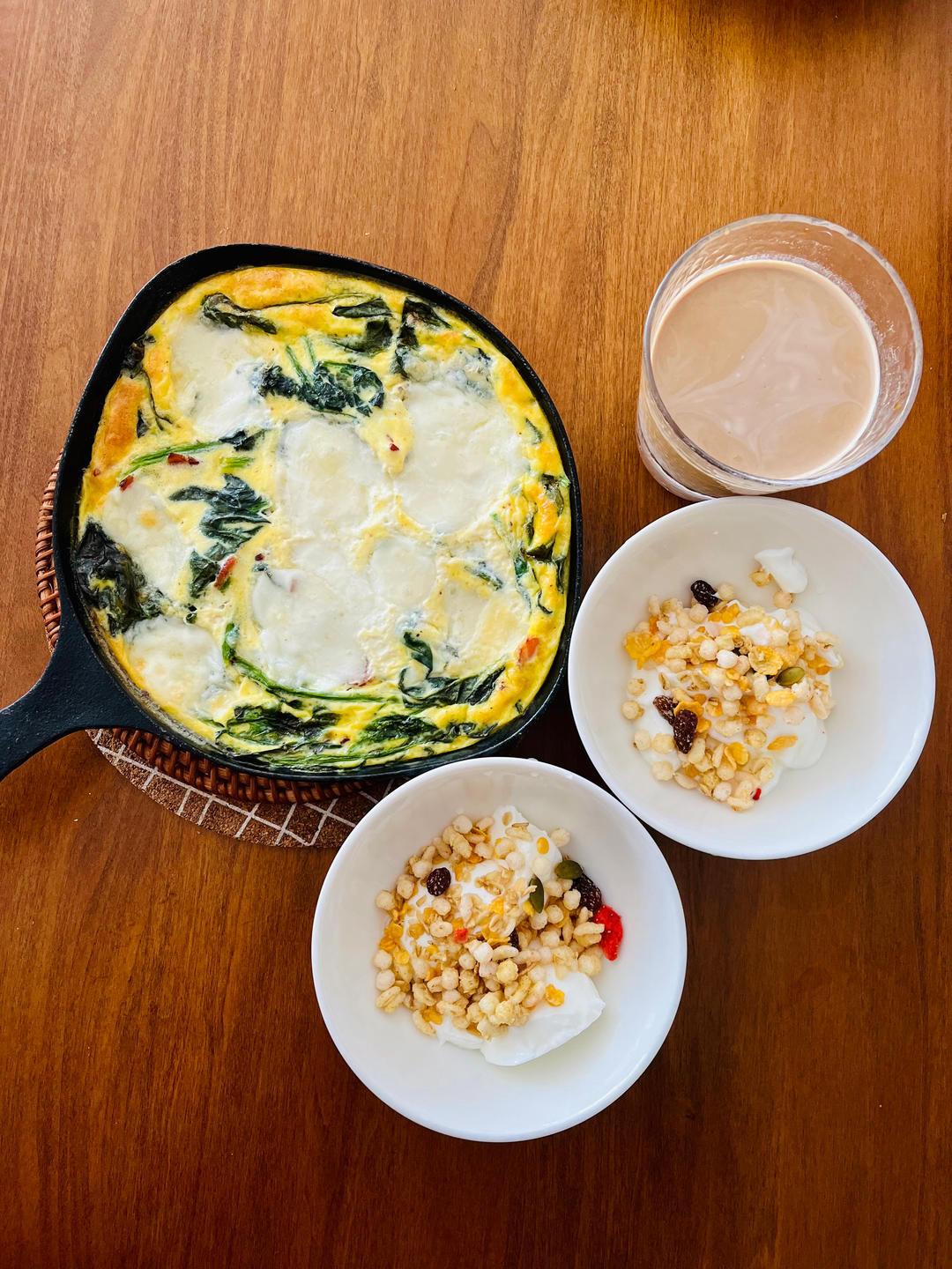 菠菜培根意式蛋饼Spinach&bacon frittata