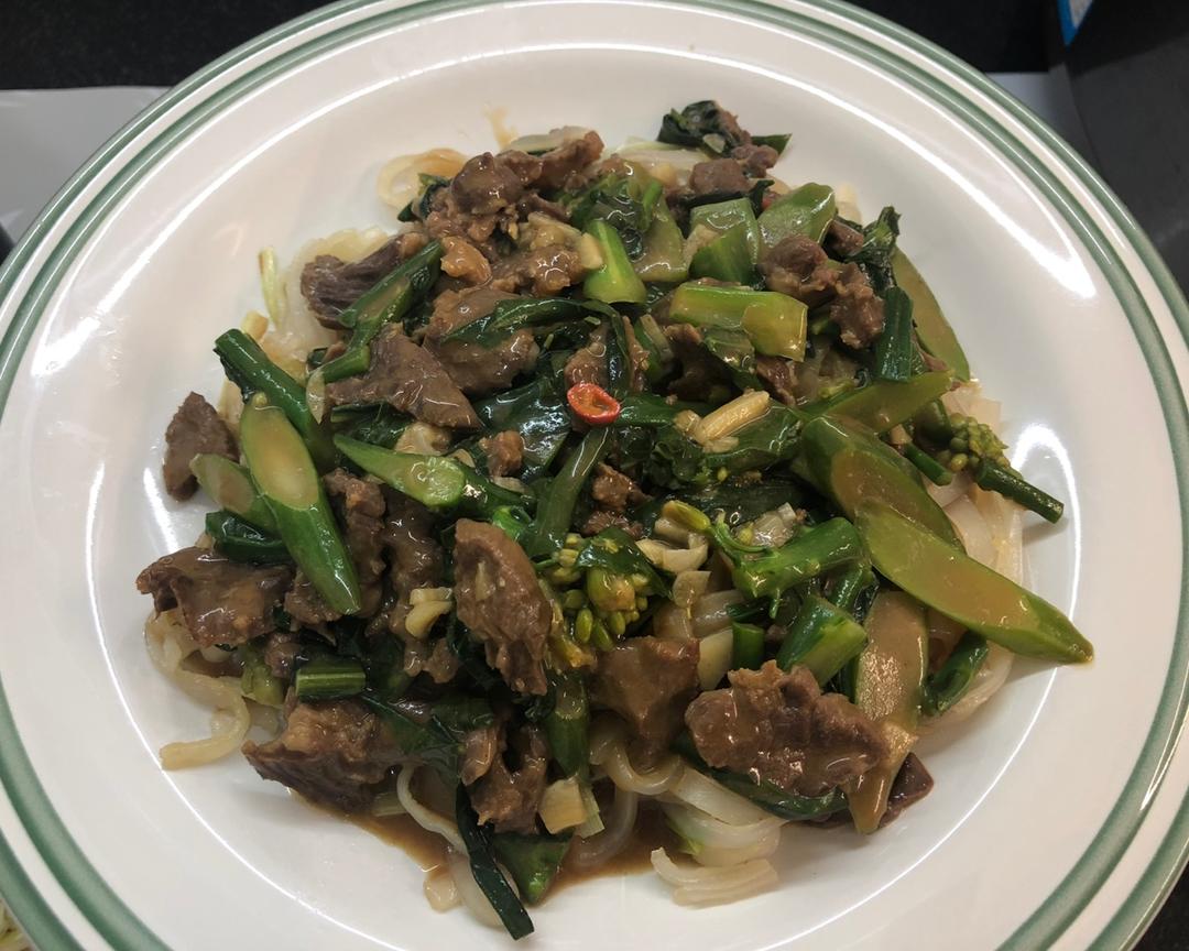 湿炒牛河的做法