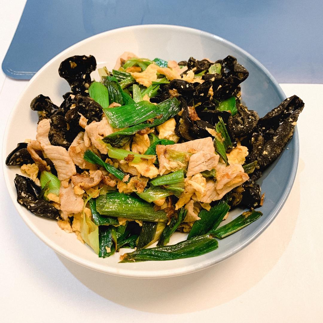 青蒜版木犀肉，配米饭太香了