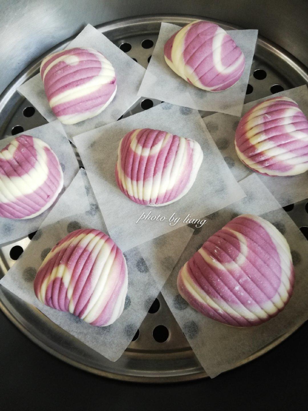 太斑斓贝壳豆沙包