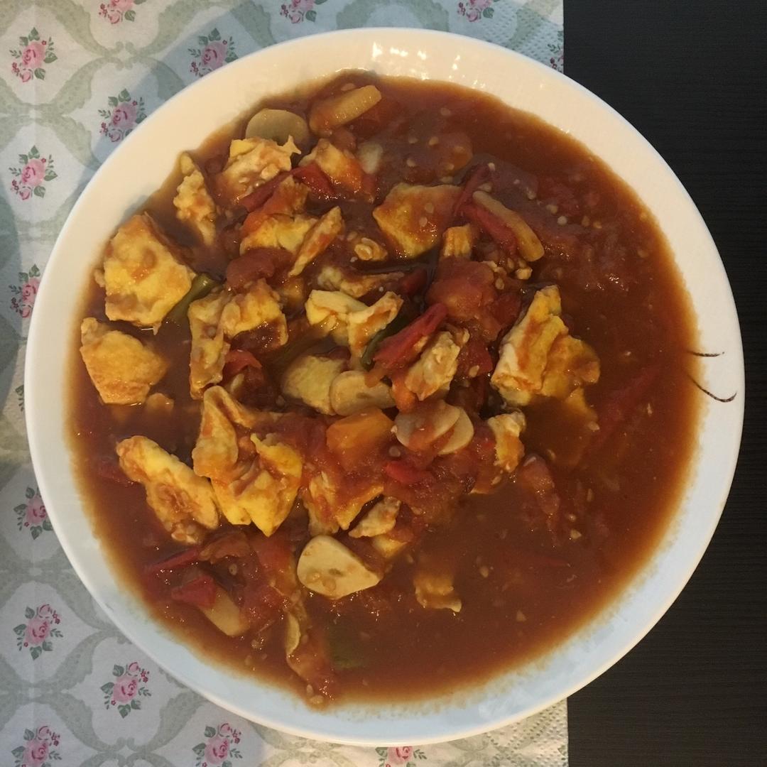 赛螃蟹炒番茄【The national Chinese food】