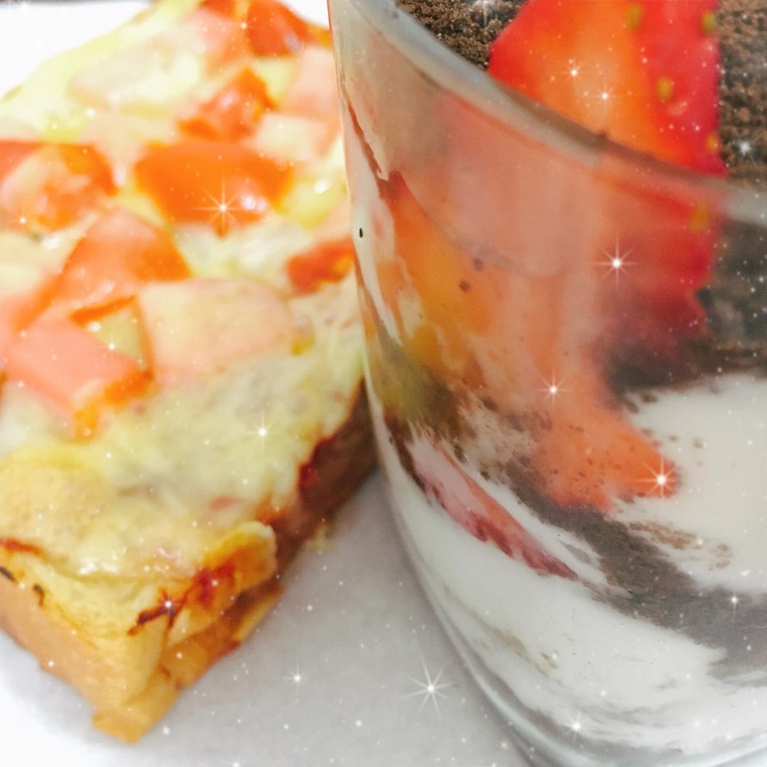 吐司培根小批萨