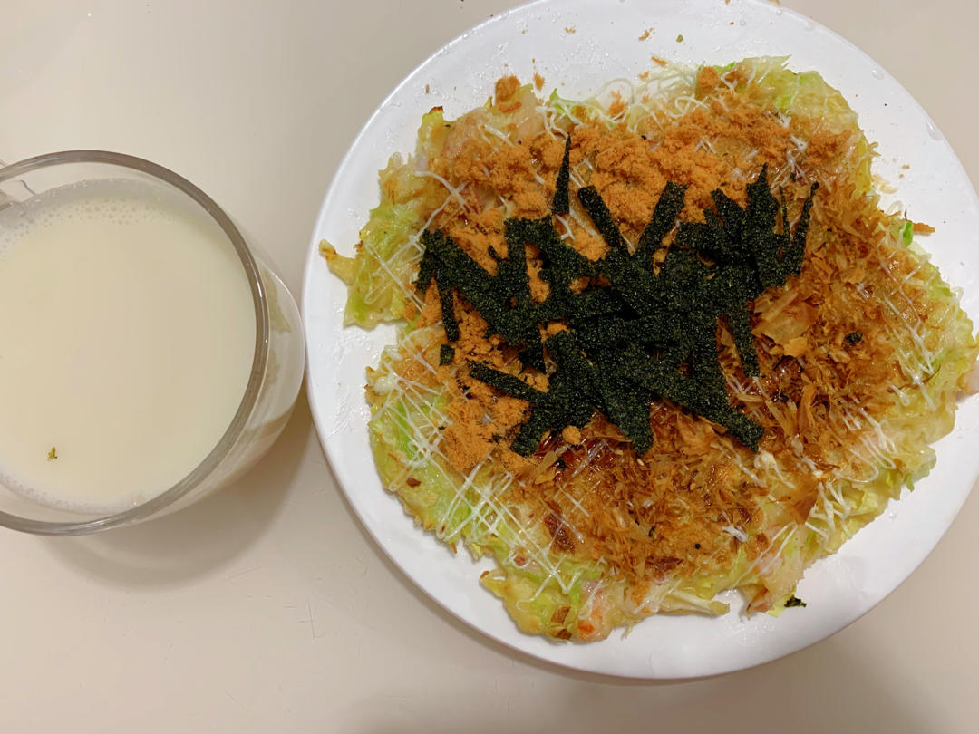 日式大阪烧(详细教程get✅喜欢啥就加点啥😋多重口感共同造就了这个大阪烧～🤗）