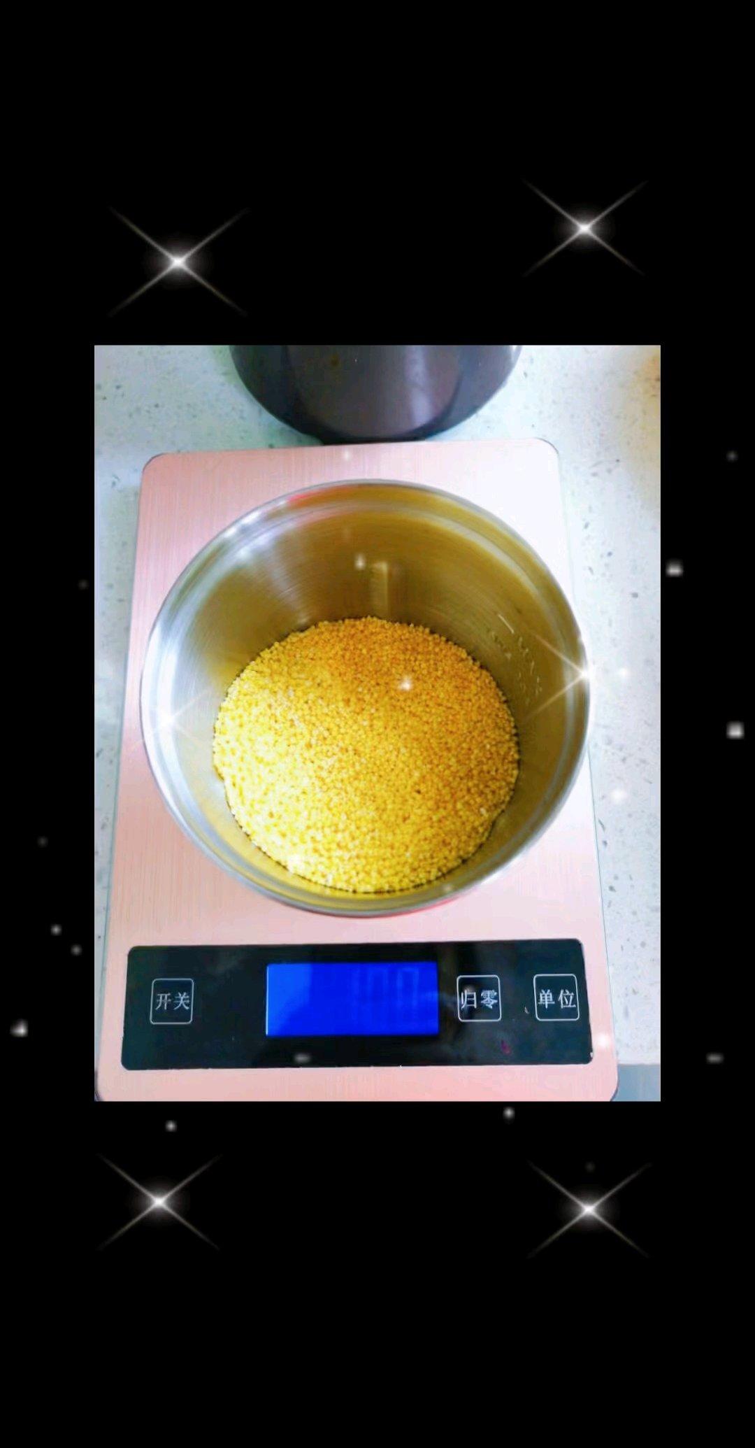 小米蛋糕                       （蒸的不上火）