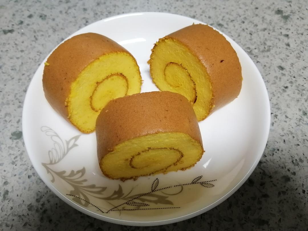 金灿灿的南瓜蛋糕卷‼️不加一滴水‼️组织超细腻