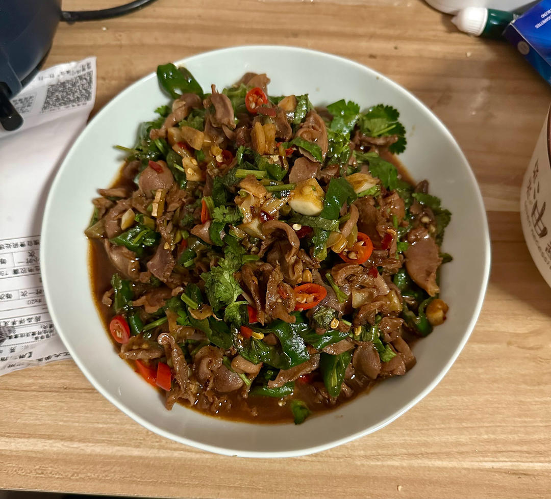 青椒爆炒鸡胗