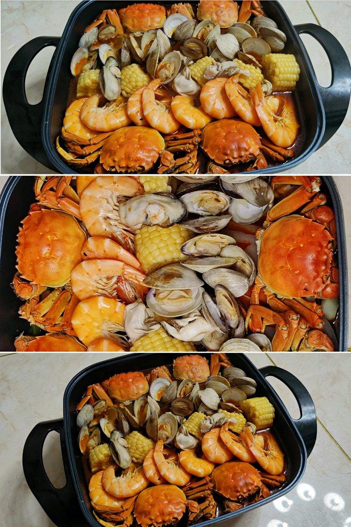 蒜香吮指海鲜大咖——松下NU-JK200W大蒸烤箱食谱