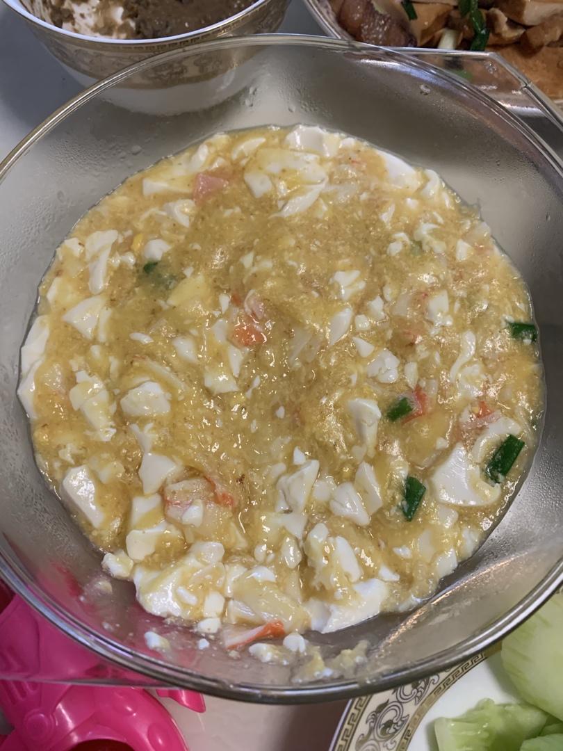 小白都能做的蟹黄豆腐