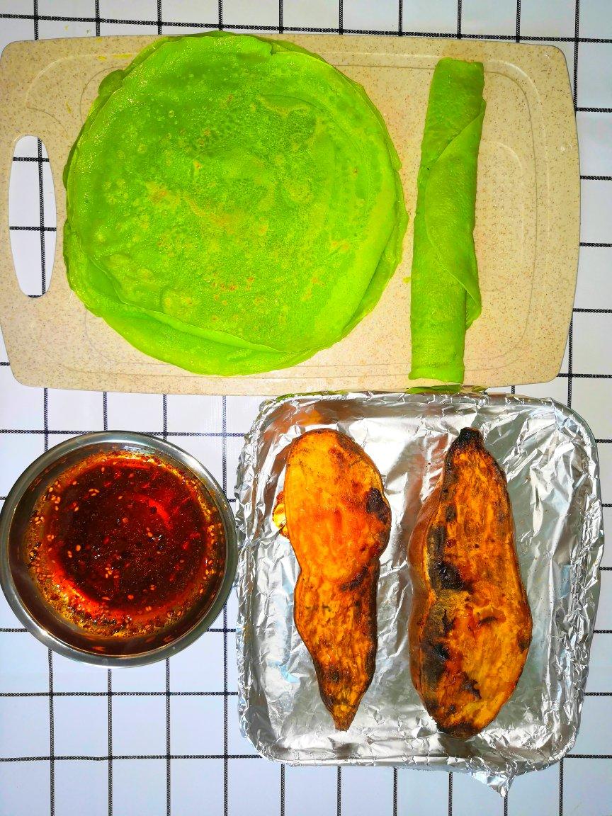 菠菜煎饼 蔬菜饼 卷饼