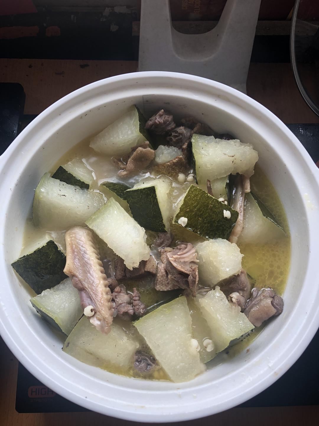 老鸭冬瓜薏米汤的做法