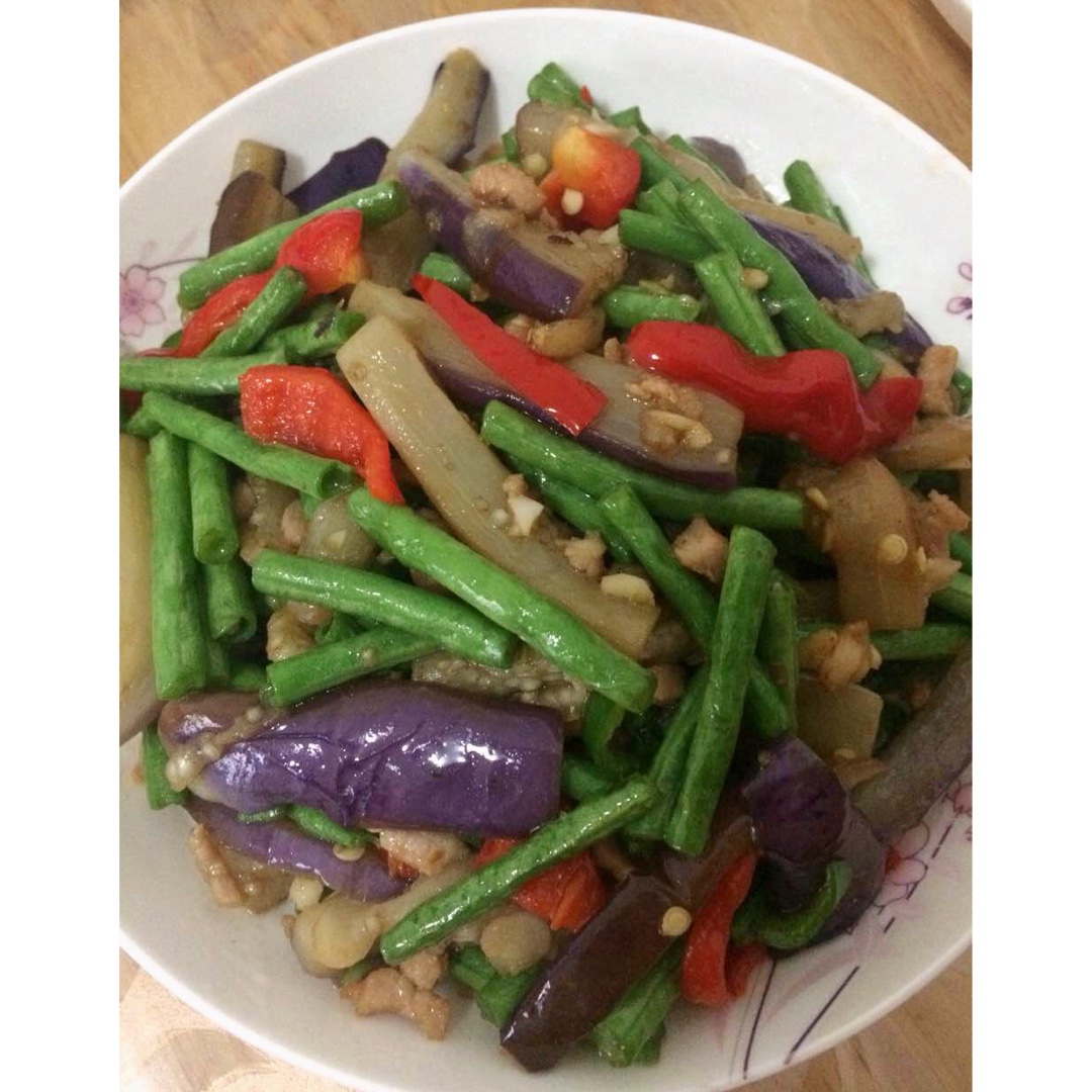 茄子烧豆角