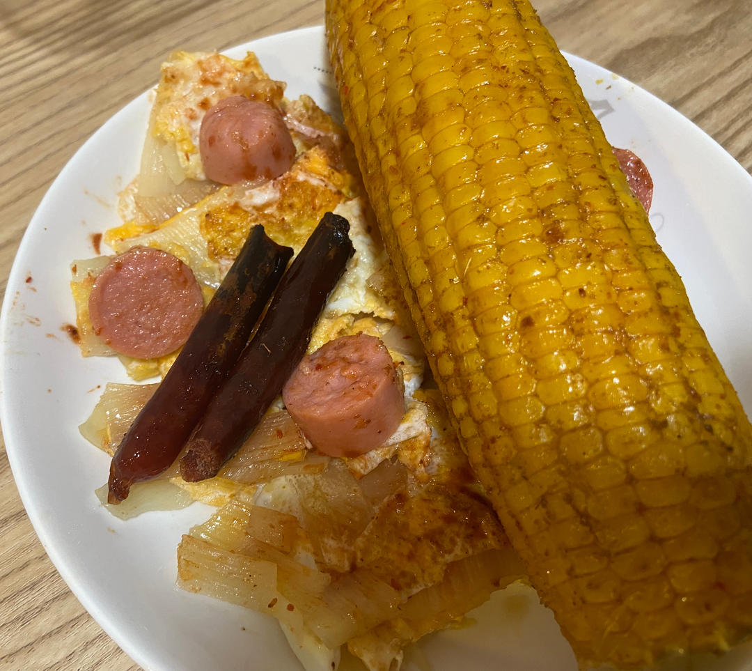 空气炸锅+玉米🌽！好吃到嗦手指