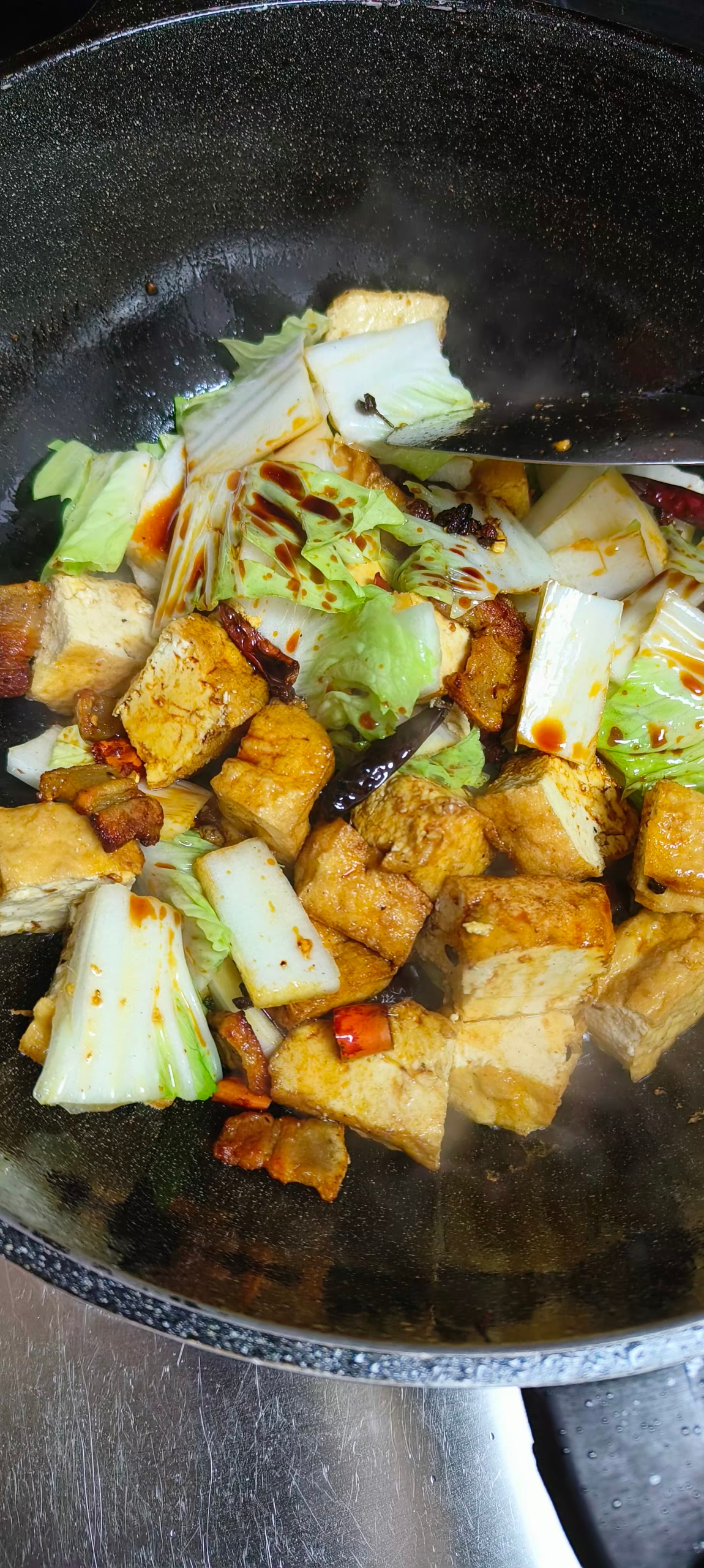油豆腐烧白菜的做法 步骤5