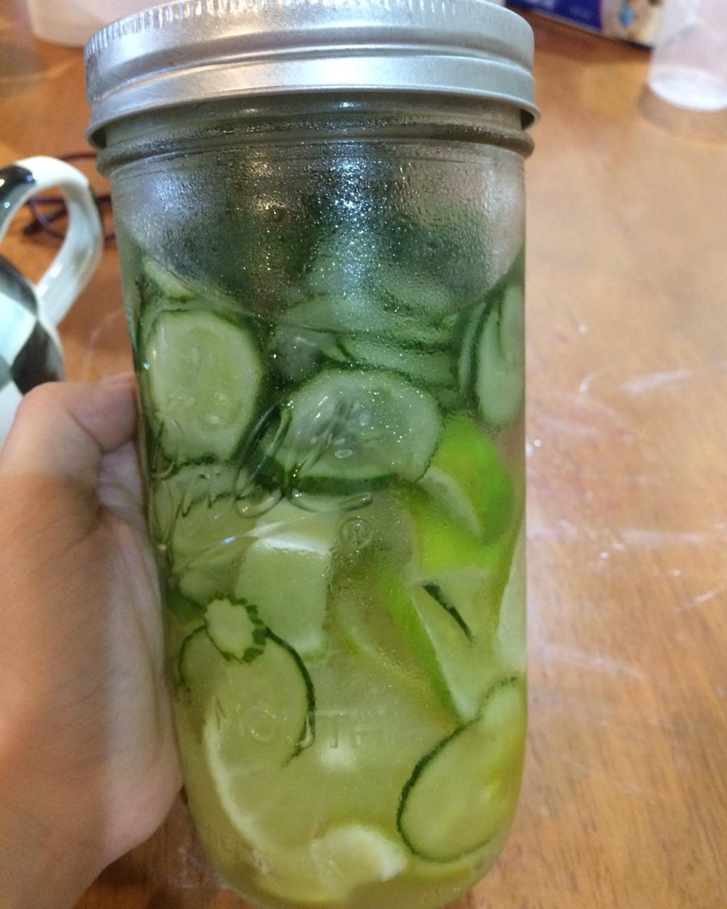 detox water 自制排毒养颜水 健康饮料 果蔬泡汁