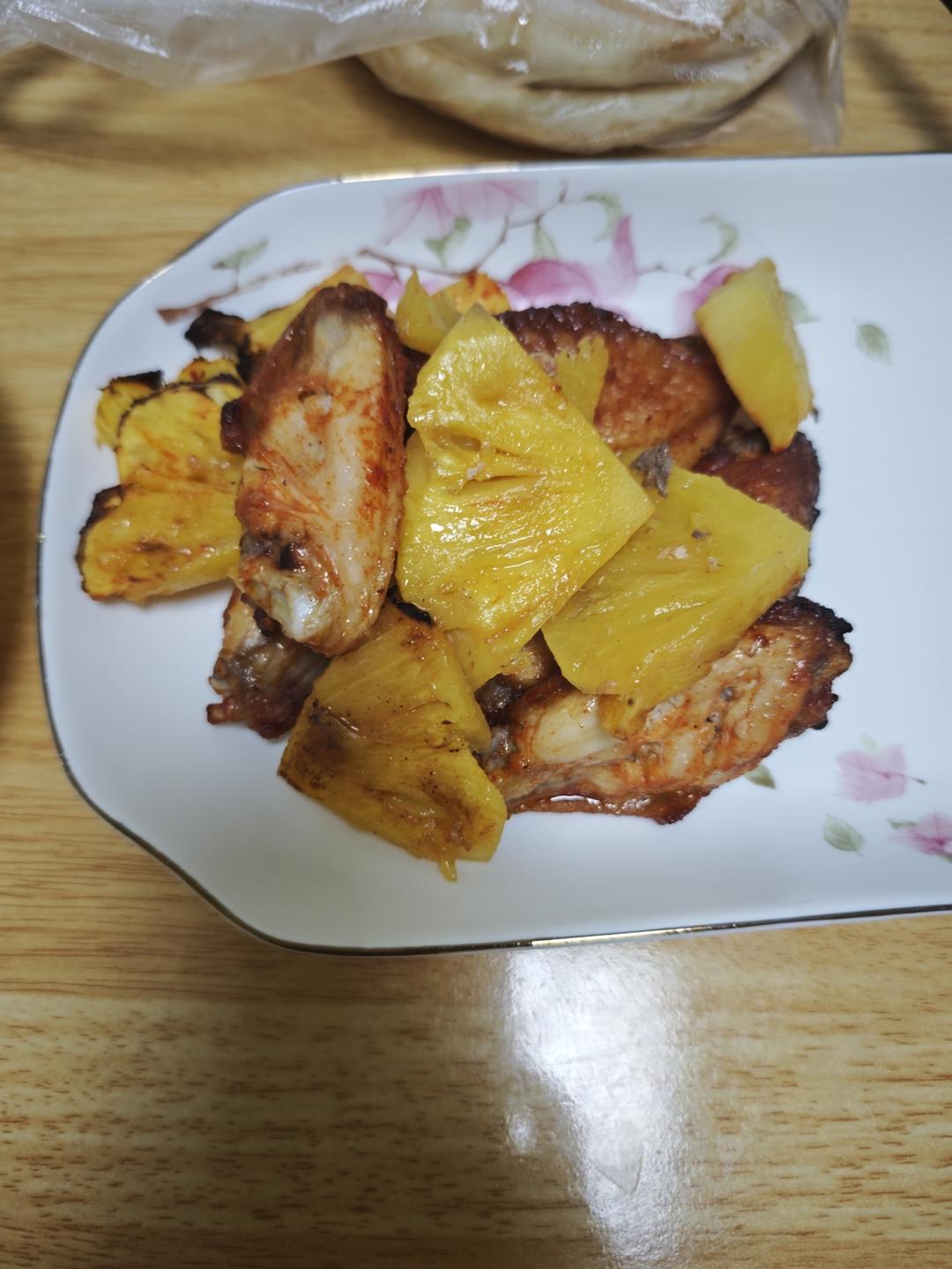 空气炸锅版菠萝鸡翅