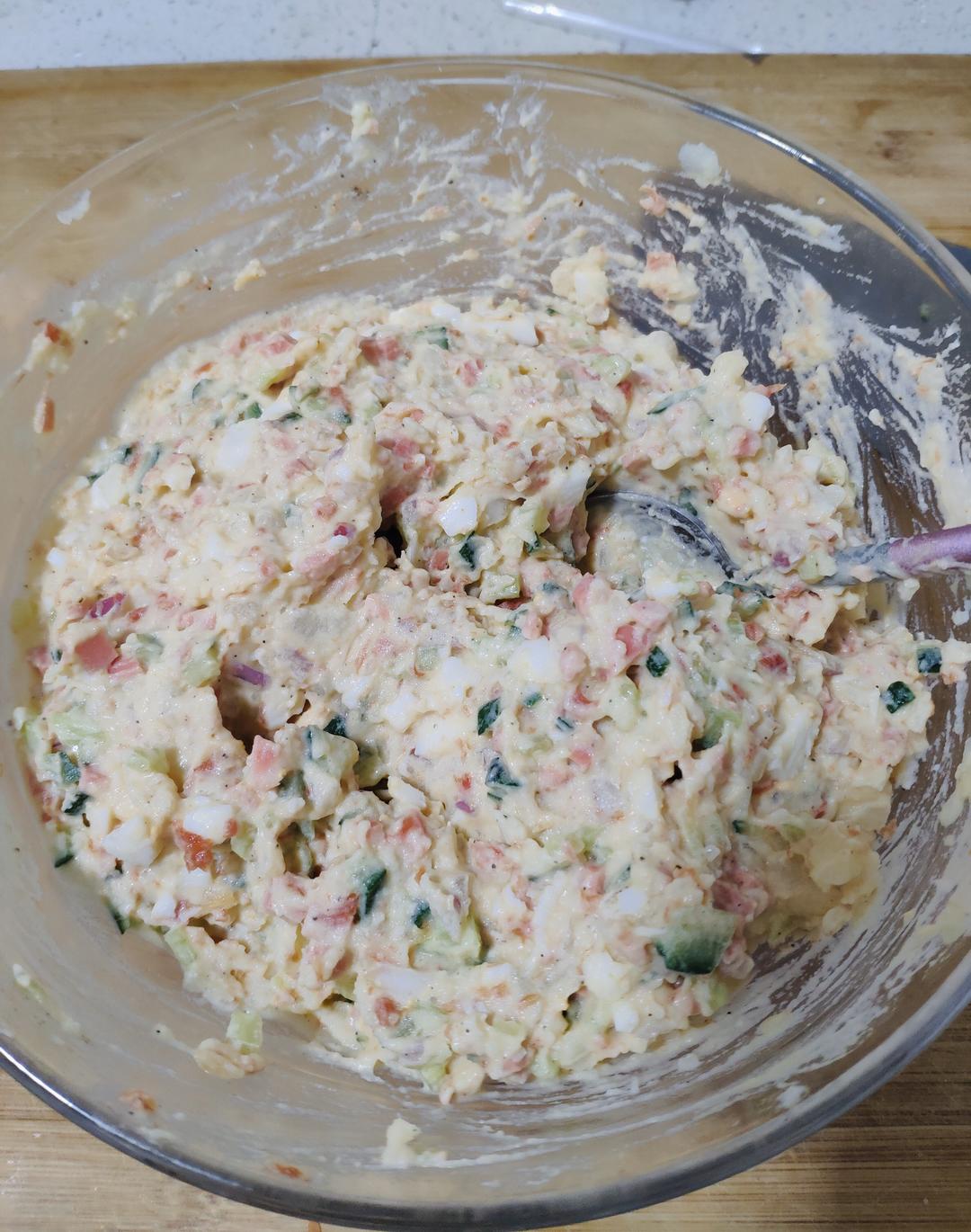 吃一口，超治愈的土豆泥沙拉的做法 步骤14