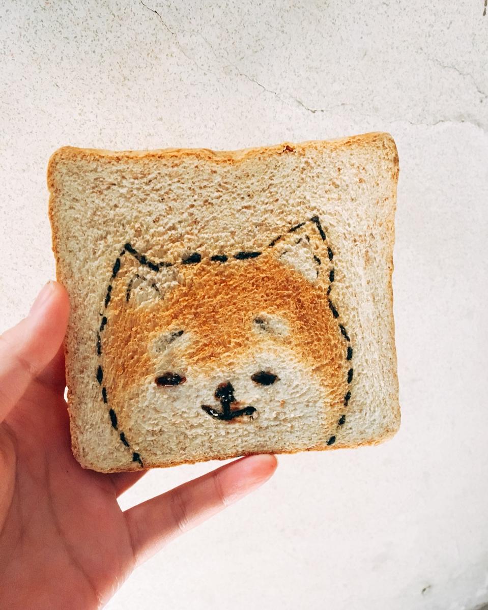 柴犬烤吐司片